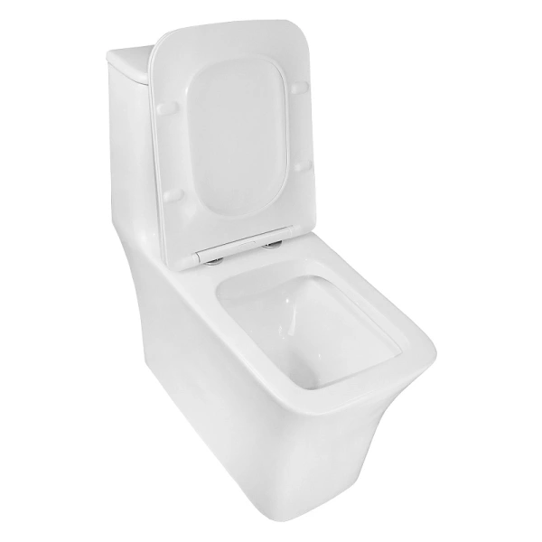 унитаз-моноблок azario gressa az-1111-g напольный, безободковый, в комплекте со смывным механизмом geberit и сиденьем дюропласт микролифт 70.5х37х76 см, белый