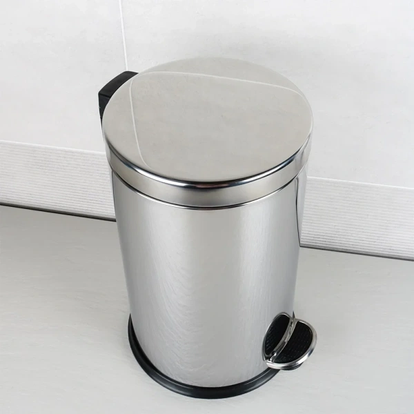 Мусорное ведро Fixsen FX-34024D 12л, с педалью, хром