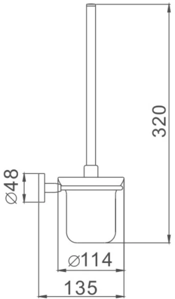 Ёршик для унитаза D-lin 111 D273111 черный