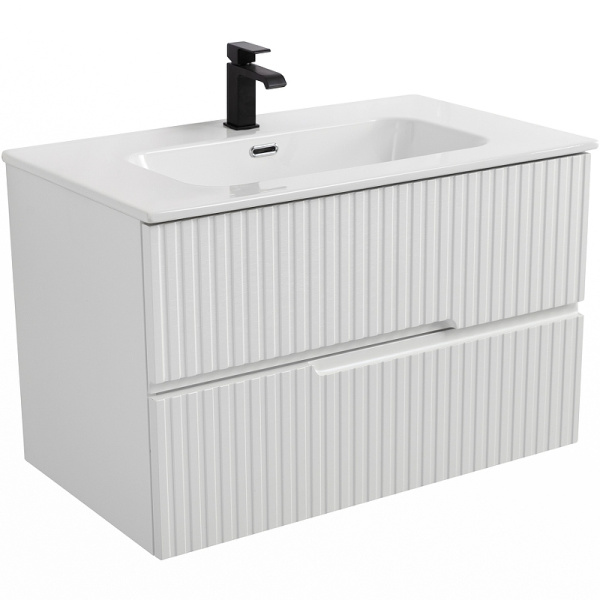 тумба под раковину cezares duet-n 90 duet-n-900-2c-so-bl подвесная bianco lucido