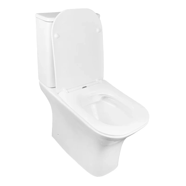 унитаз компакт azario fretta square az-5121 напольный, безободковый, с бачком и сиденьем микролифт, 65х34х79 см, белый