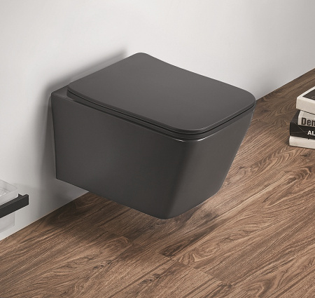 унитаз ceramalux 5170mdh подвесной серый матовый с сиденьем микролифт