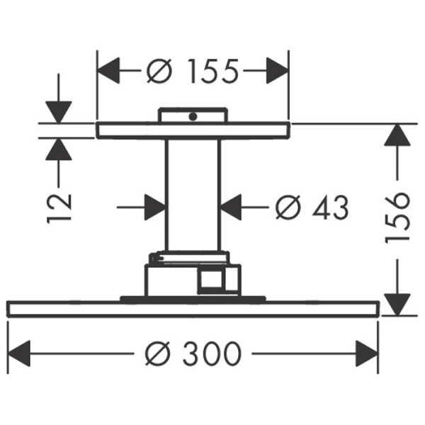 верхний душ 300 мм axor showersolutions 35301000