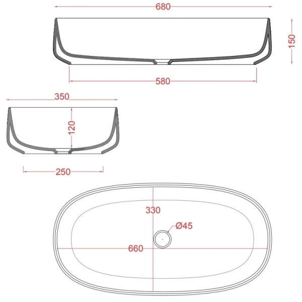 раковина artceram cognac quadro col005 01 00 накладная, без отв., без перелива, на столешницу, saniglaze, 68х35хh15 см, белая