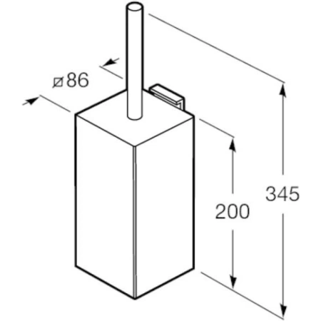 ёршик для унитаза roca rubik 816851024