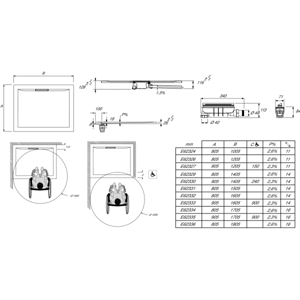 душевой поддон из материала flight jacob delafon pure e62324-00, 100×80 см, белый