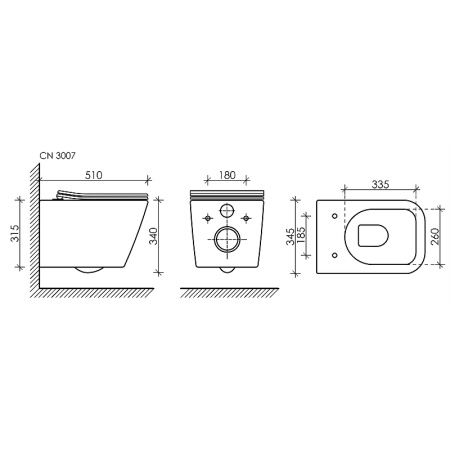 комплект унитаза с инсталляцией ceramicanova metric cn3007_1001m_1000 с сиденьем микролифт и клавишей смыва хром матовый