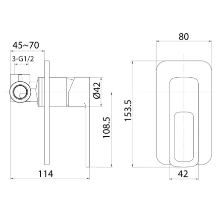 смеситель для душа iddis slide slibl00i66 с внутренней частью