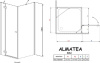душевой уголок radaway almatea kdj 90 l×90 графитовое