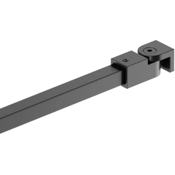 душевая перегородка berges sky black 064029 120 см, профиль черный матовый, стекло тонированное