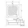 душевой поддон rgw acrylic b/cl-s 80×80 16180188-51 белый