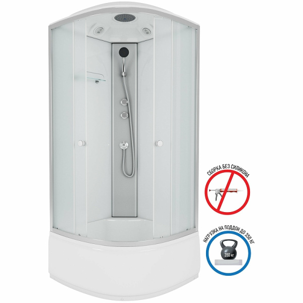 душевая кабина niagara eco 80x80 e80/40/mt без гидромассажа