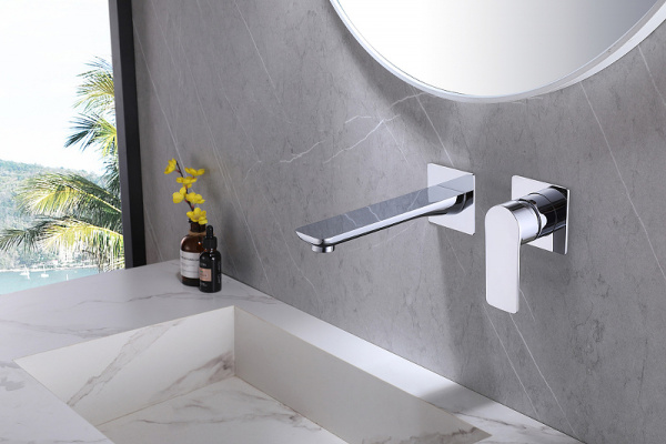 смеситель для раковины abber weiss insel af8082 хром