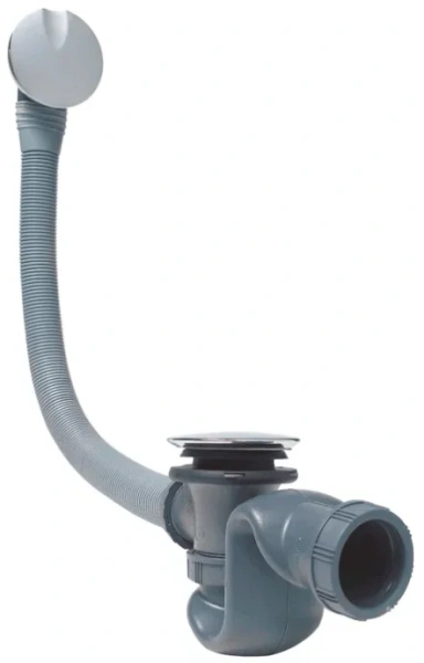 Слив-перелив для ванны Wirquin SB600 30717569 40 мм, полуавтомат, хром