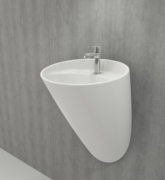 раковина подвесная bocchi venezia 53 1083-001-0126 белая глянцевая