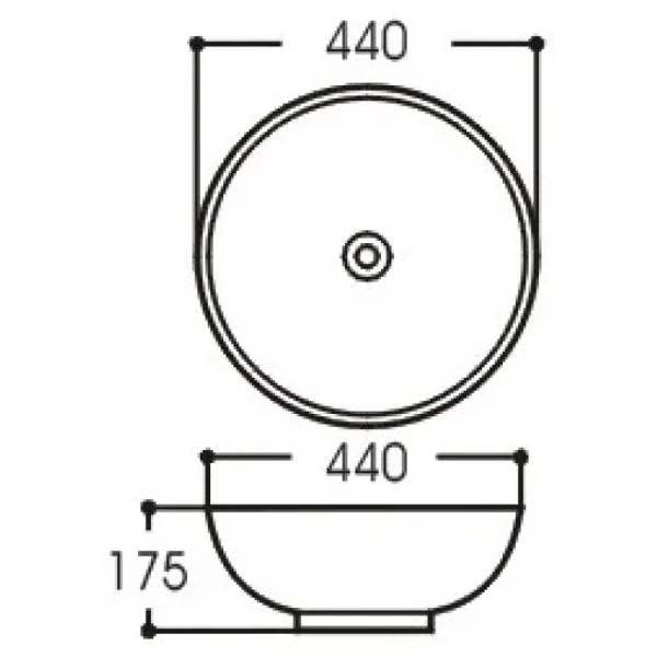 раковина-чаша aquatek 44 aq5354-mb черная матовая