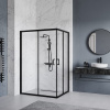 Душевой уголок RGW Passage PA-246B 80х120 см, профиль черный, стекло прозрачное