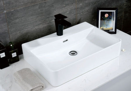 раковина накладная ceramalux серия n d 1338, белый