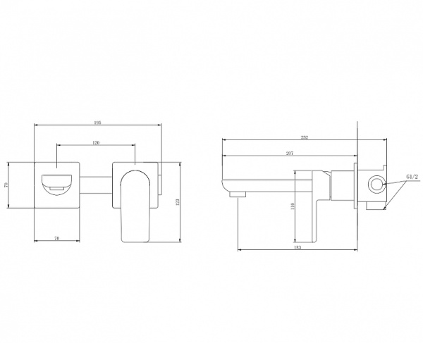 смеситель для раковины abber weiss insel af8082b черный матовый