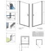 душевая дверь radaway nes 8 black dwj i frame 70 left 10076070-54-56l прозрачное