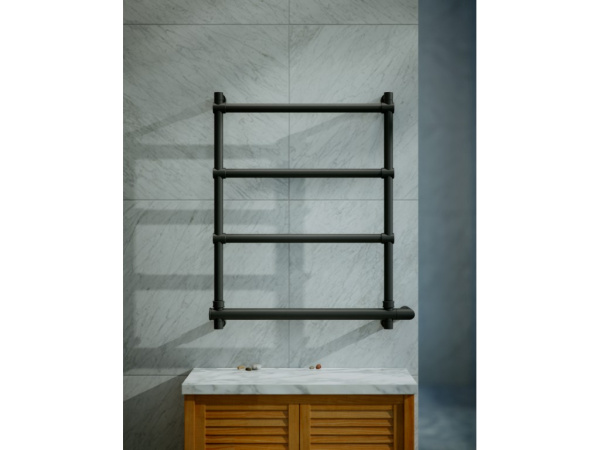 полотенцесушитель электрический margaroli sole 542 box 5424704nonb, 65х57 см, черный матовый