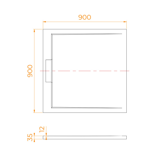 душевой поддон из искусственного камня rgw stl-w 90×90 16211099-01 белый
