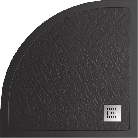 Поддон из искусственного мрамора BelBagno TRAY-MR-UNO-R-90-550-35-NERO-CR, цвет черный
