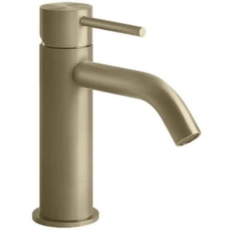 Смеситель Gessi Gessi316 54002#727 для раковины, с изливом 122 мм, без донного клапана, цвет Brass Brushed PVD