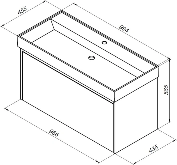 тумба под раковину aquanet nova lite 100 белый (1 ящик), 00242580