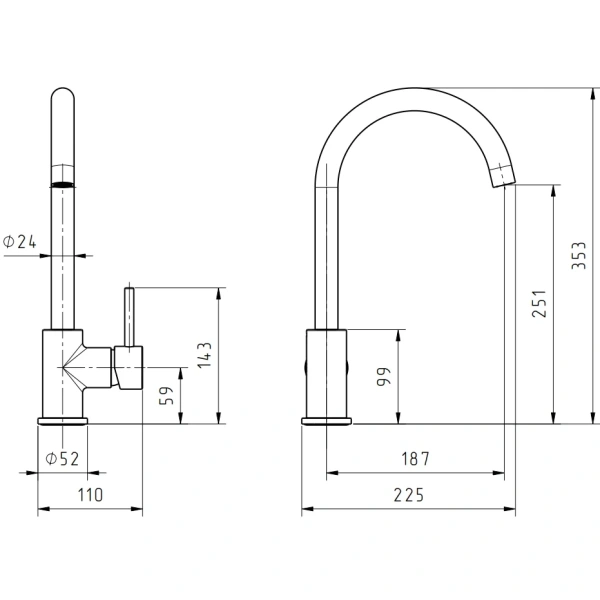 смеситель для кухни migliore fortis 31561 черный матовый