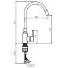 смеситель для кухни dorff logic d3007633 хром белый