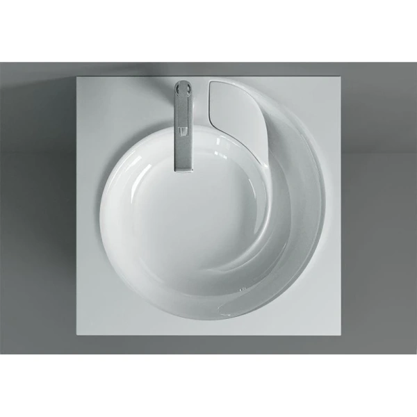 раковина jorno qopp 60 4627173210140 над стиральной машиной, 60.5x60.3 см, белая