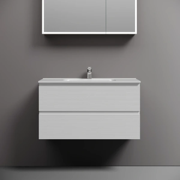 тумба под раковину sancos folk fl90w 89 см, подвесная, белый матовый