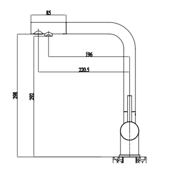 смеситель для кухни с подключением к фильтру paulmark skalen sk213020-br