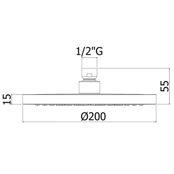 верхний душ paffoni panda zsof115cr ø20 см, хром глянцевый