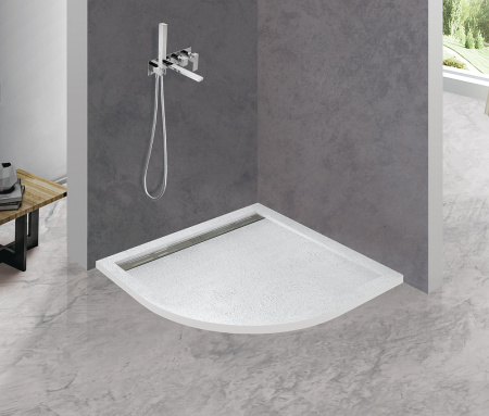 душевой поддон из искусственного камня cezares tray as 90x90 tray-as-r-90-30-w белый