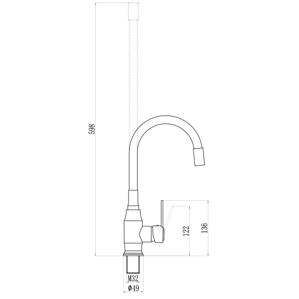 смеситель для кухни savol s-2805a12