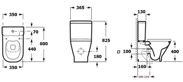унитаз-компакт aquanet fine-c rimless 00273786 без бачка, с сиденьем микролифт