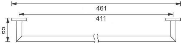 Держатель для полотенец Aquanet 3618 00187045 45 см, цвет хром