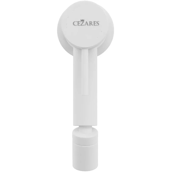 смеситель cezares leaf leaf-bsm-l-bio для биде, с донным клапаном, белый матовый