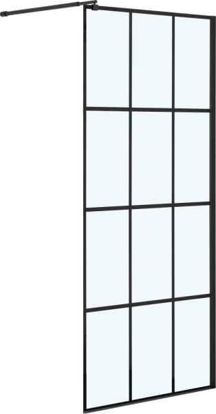 душевая перегородка niagara nova 90 ng-685-90black профиль черный, стекло прозрачное