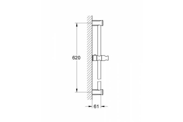 душевая штанга grohe tempesta classic 27519000 цвет хром