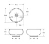 раковина belbagno bb1114 накладная ø30 см, белая