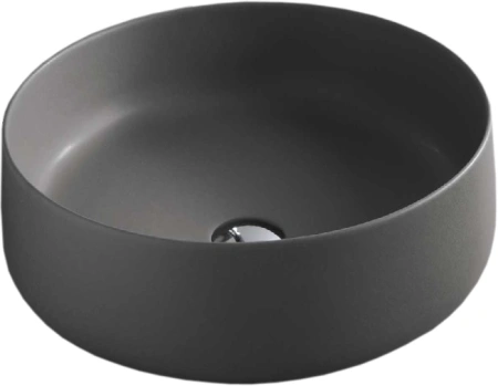 Раковина ArtCeram Cognac COL001 15 00 накладная, без отв., без перелива, на столешницу, Saniglaze, Ø42xh16 см, grigio oliva (серая олива)