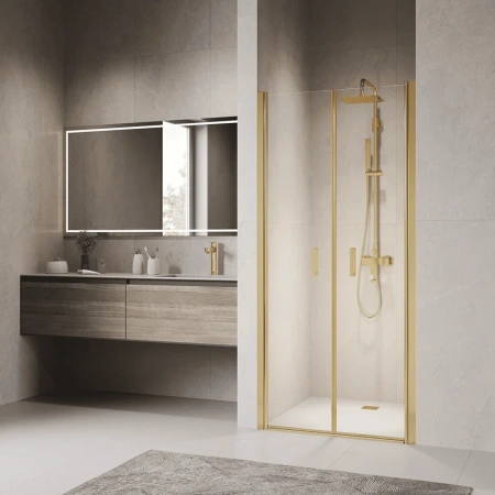 Душевая дверь в нишу RGW Passage PA-104-Gb 100 см, профиль золотой, стекло прозрачное