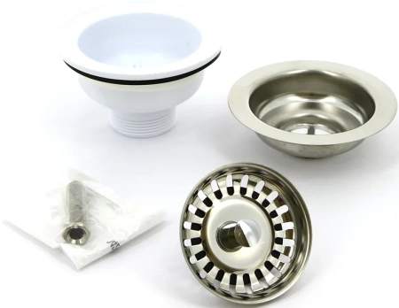 донный клапан mcalpine mrskw7 для раковины, без перелива, с пробкой-решеткой, хром