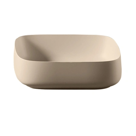 Раковина ArtCeram Cognac Quadro COL008 41 00 накладная, без отв., без перелива, на столешницу, Saniglaze, 55x35xh15.5 см, matera