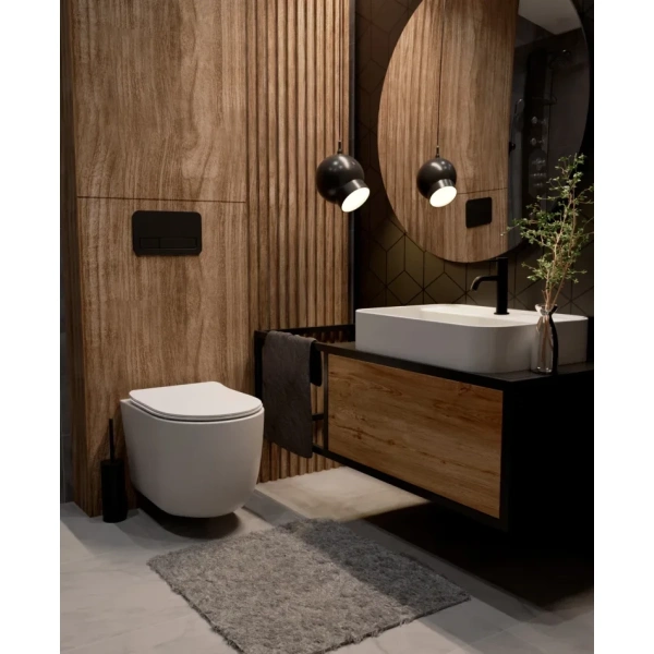 смеситель для раковины aquame siena aqm6210mb без донного клапана, черный матовый