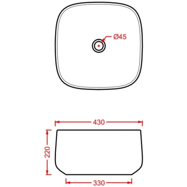 раковина artceram cognac quadro col006 17 00 накладная, без отв., без перелива, на столешницу, saniglaze, 43x43xh22.5 см, черный матовый