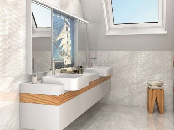 Керамическая плитка Kerama Marazzi Майори белый 13014R настенная 30х89,5 см